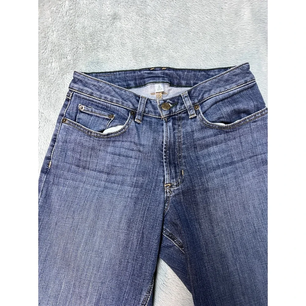 LL Bean‎ Jeans Bangles Bootcut Women's 6/27 Blue Denim Stretch Favorite Fit